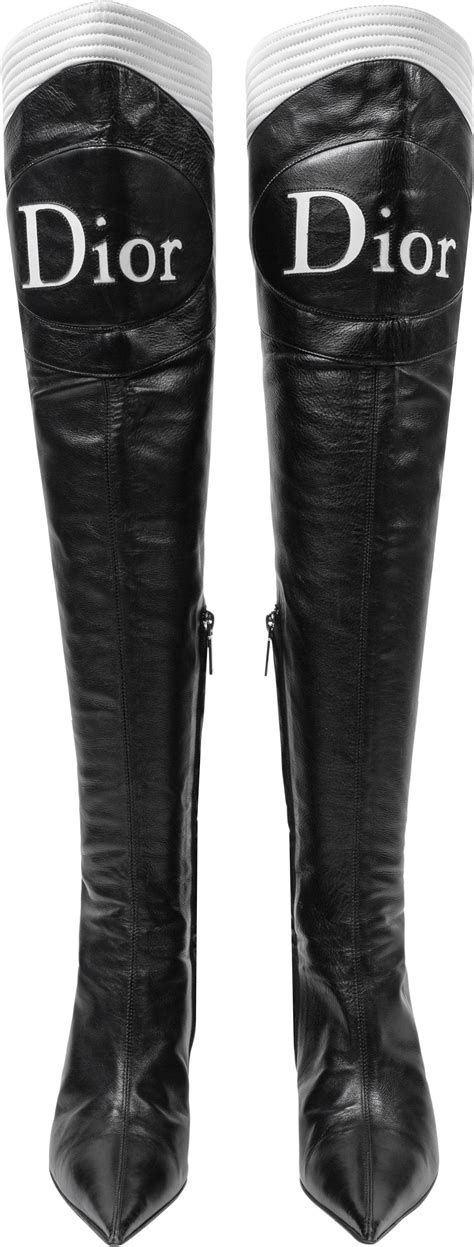 dior thigh high boots